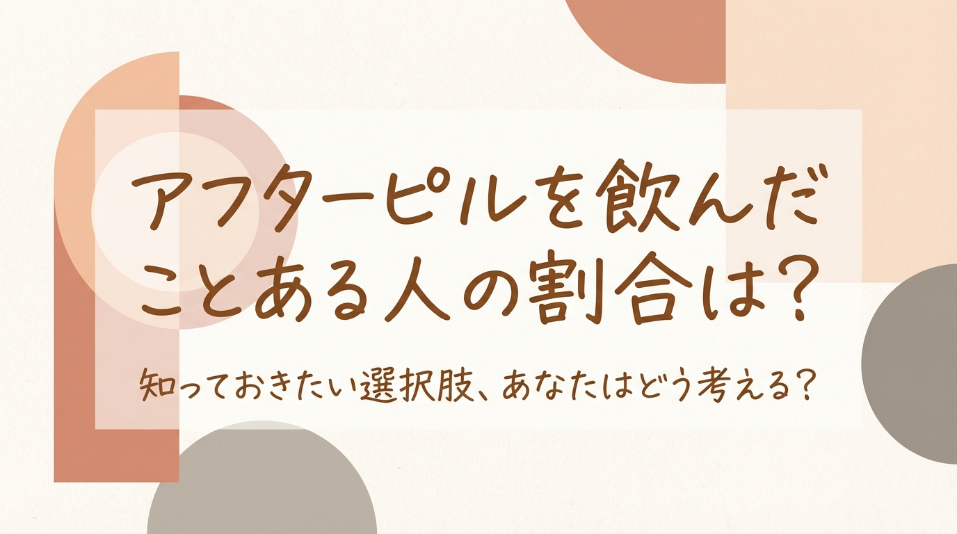 アフターピルを飲んだことある人の割合は？
