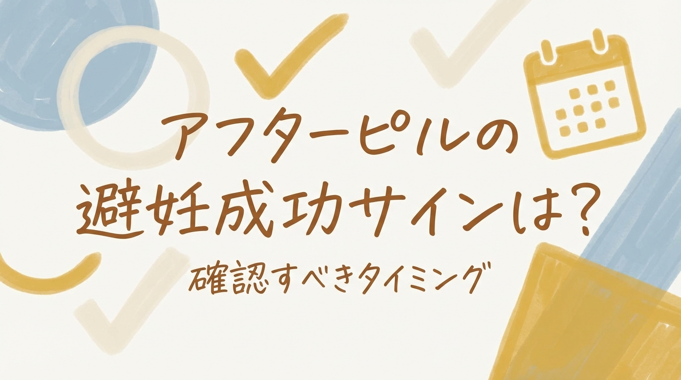 アフターピルの避妊成功サインは？