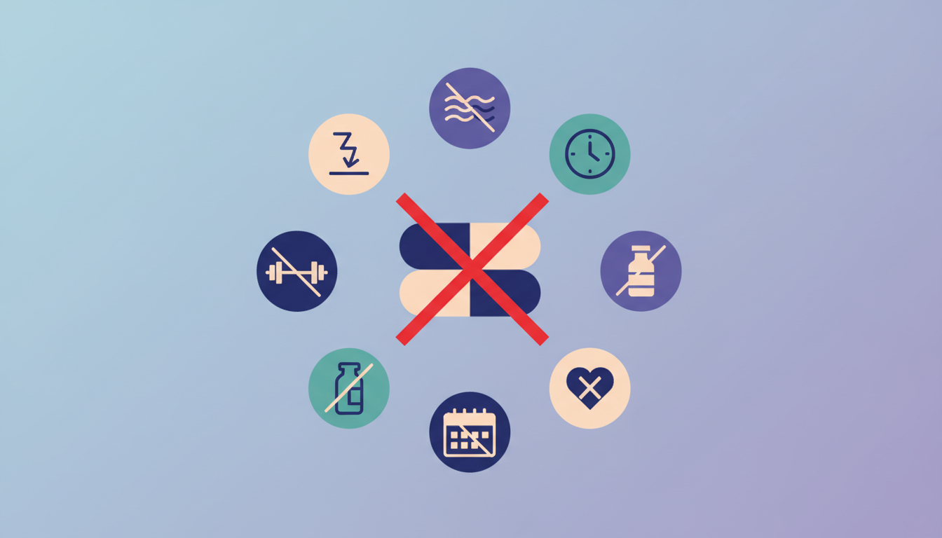 アフターピル服用後に避けるべき7つの行動